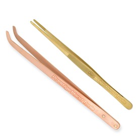 Brass and Copper Pickling Tweezers Curved & Straight Long Non-Magnetic for Pickling Solution Jewellery Making Crafting Tools Gift Ideas PTL®