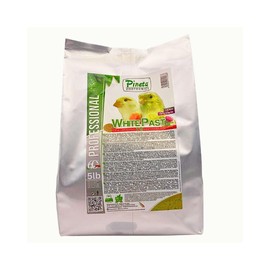 GLOBAL LUXURY MANAGEMENT White Past Cria for Birds by Pineta Zootecnici - Soft White Breeding Paste with 19% Protein & 13% Fat, Enriched with Silymarin and Chia Seeds, Ideal for Canaries, Finches and Cereal Birds (5 lbs)