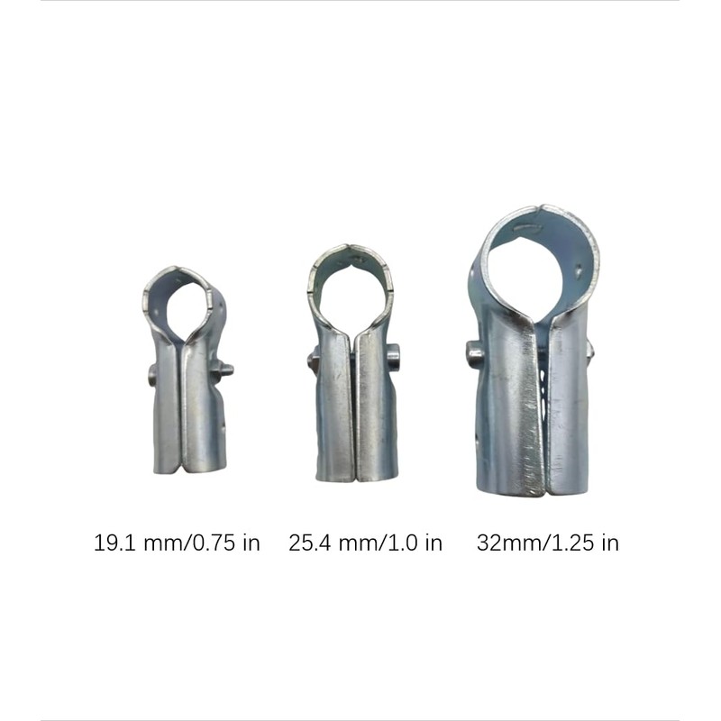 2 Pcs T Clamps Pipe Connector Metal Fittings,Structural Pipe Connector