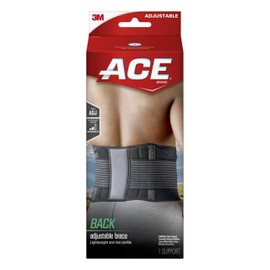 ACE Back Brace, Doctor Developed, Adjustable, Black