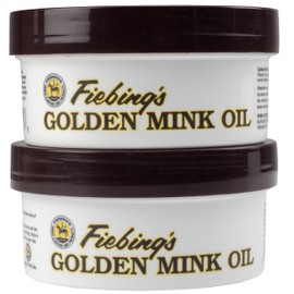 Fiebing's Golden Mink Oil for Leather Boots (2 Pack, 6 oz Each) - Leather Cleaner & Conditioner - Waterproof, Preserve, Soften All Smooth Leathercraft & Vinyl - Prevents Salt Stains On Couch, Purse