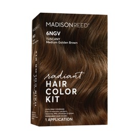 Madison Reed Radiant Hair Color Kit | 6NGV Medium Golden Brown (Tuscany Brown) for 100% Gray Hair Coverage | Salon Quality Permanent Hair Dye | PPD-Free & Ammonia-Free | (Packaging May Vary) 1 Pack