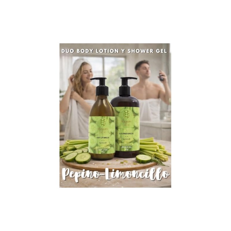 Oleum Vitae Kit Dúo Shower Gel Body Lotion Cucumber Breeze