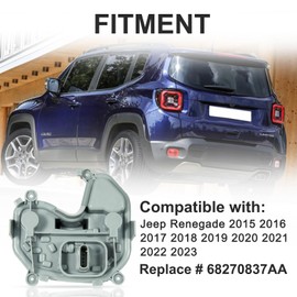 Right Passenger Side Rear Tail Light Lamp Holder Bracket with Harness Compatible with Jeep Renegade 2015 2016 2017 2018 2019 2020 2021 2022 2023 Rear Tail Lamp Housing Replace # 68270837AA 68458452AA