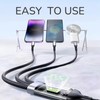 Transparent Lum/inous 3 In 1 Super Fast Charging Cable,Versatile Charging
