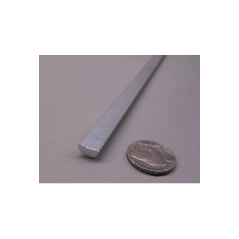 Basic Aluminum Half Round Rod (.375") 3/8" Dia, x 1