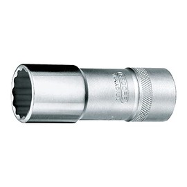 Gedore 6142380 Socket, Long (12 Angles), 1/2, 0.7 inches (18 mm)