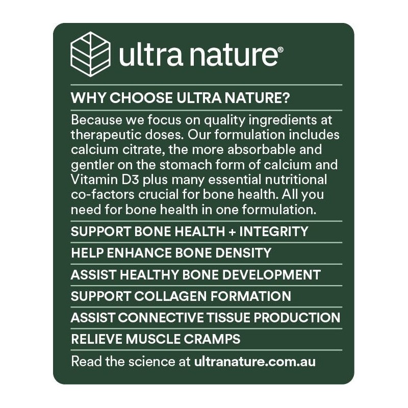 Ultra Nature Bone Strength &Restore 60 Tabs
