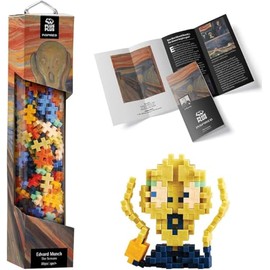 Plus-Plus - Inspired - Edvard Munch - Der Schrei - 350 Teile - Bausteine, Bauen, Lernspielzeug für Kinder, Reise, Reisespielzeug, Hergestellt in Dänemark