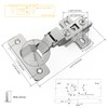 Chibery 10 Pack Inset Cabinet Hinges, Regular Standard Closing Hinges,