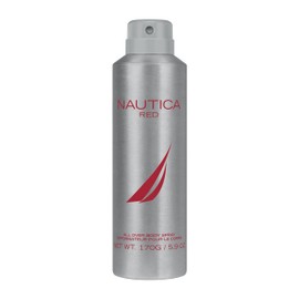 Nautica Color Red Deodorizing Body Spray for Men, Aromatic Fougere Fragrance, Notes of Black Pepper, Lavender and Rosemary, 6.0oz