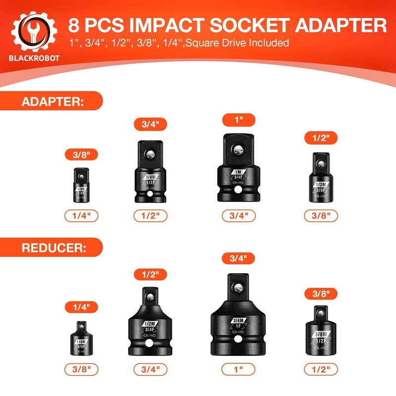 Boen Impact Wrench 1/2 Inch Brushless Electric, With 8 PCS