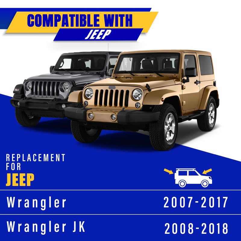 3 wipers Replacement for 2007-2017 Jeep Wrangler/2008-2018 Jeep Wrangler JK,