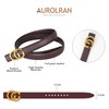 Aurolran Women's Leather Belt with Buckle - Ideal for Dresses,
