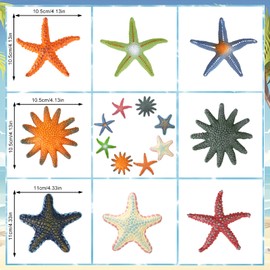 MYCreatoy 8 Pcs Diving Toys, Big Starfish Pool Diving Toys Underwater Swimming Toys Dive Trow Toy Beach Colorful Starfish Sea Animals Summer Toys for Kids and Adults
