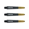 WINMAU Vecta Black with Gold Medium Polycarbonate Dart Stems (Shafts)