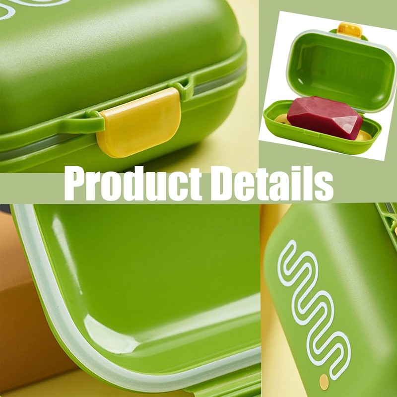 SIXHAOBU 3 x Soap Box Travel Set Pronounced Soap Case