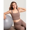 MOMANDA Pumping Bra Longline Square Neck Sleeveless Maternity Workout Tank
