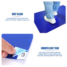Torin AD08012B Adhesive/Sticky/Tacky Mats: Collects and Removes Dirt and Dust for a Clean Home, Laboratory, Hospital and More - Includes 4 Boxes of 30 (120 Total) 24x36" Sheets, Blue