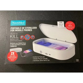 NuvōMed Portable UV Sterilizer for Phones, Eliminates 99% Of Germs And Bacteria NEW