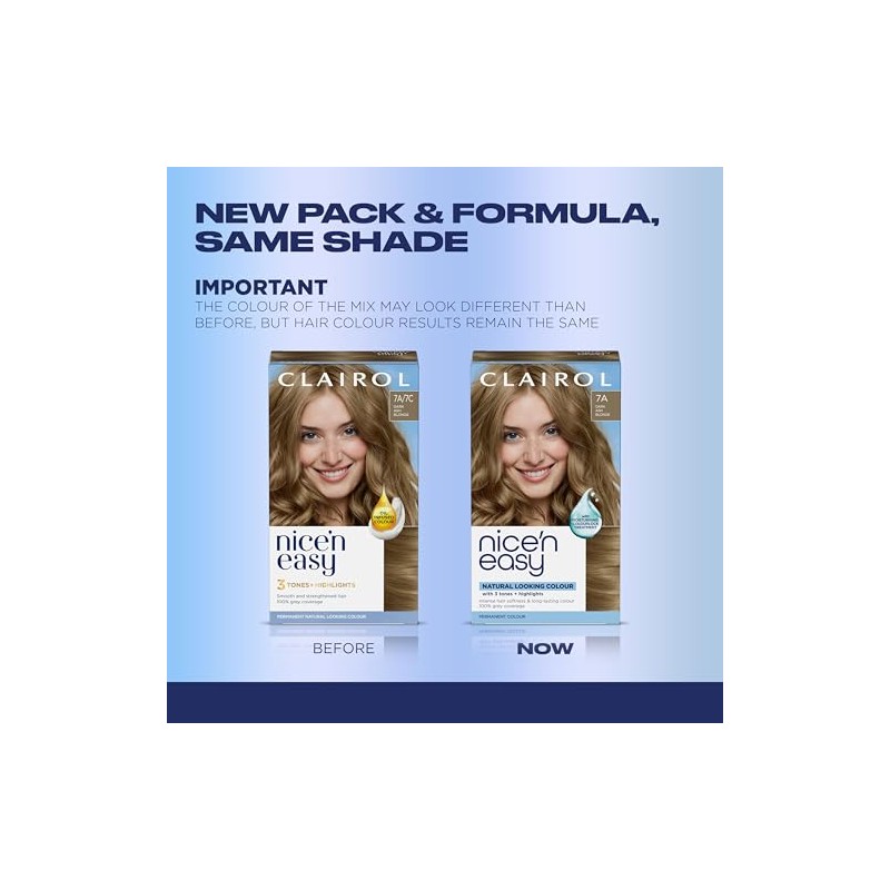Clairol Nice 'n Easy Permanent Hair Color, 7C Dark Cool
