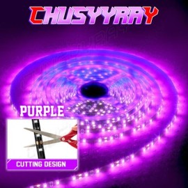 CHUSYYRAY 16 ft / Purple LED Strip Black Light Night Fishing Ultraviolet Boat 12v
