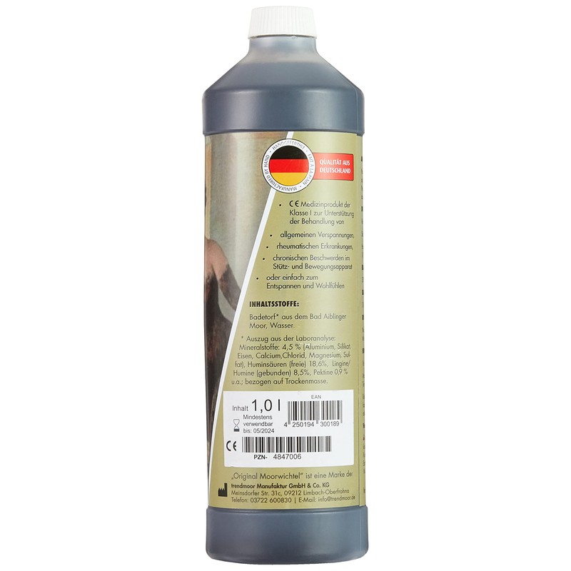 Original Moorwichtel Uni Moorbad 621050 Bottle 1 Litre Black