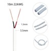 ZoZoMaiy 10Meter 2 Core Pvc Flexible Cable 22AWG White Electrical