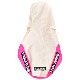Enjoy Mfg 2004-2006 Polaris Predator 90 Seat Cover PINK SIDES/WHITE TOP - POLARIS #228B