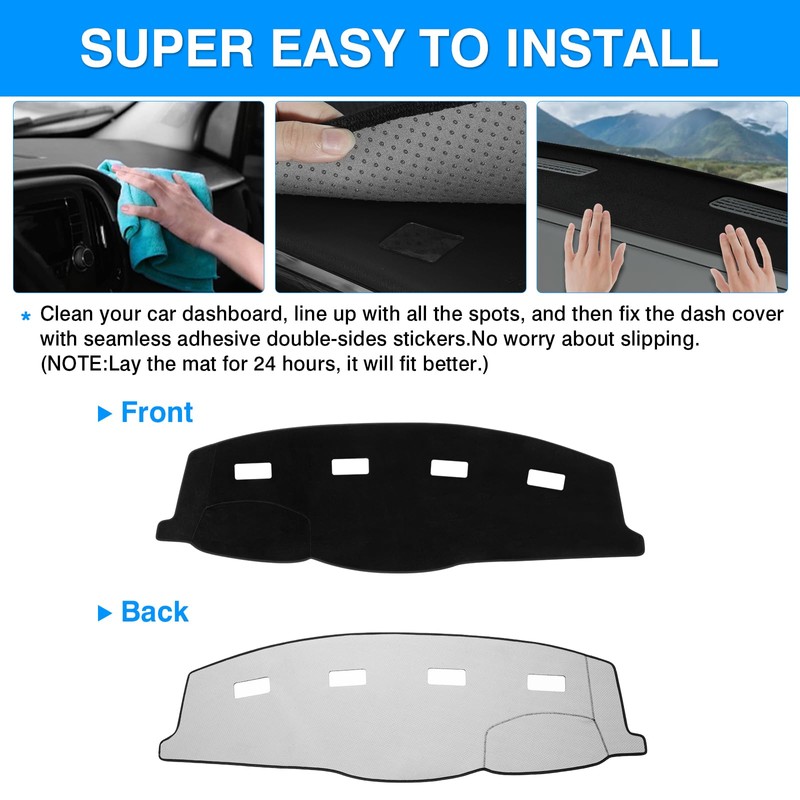 Autorder Dashboard Cover Mat for 2006-2008 Dodge Ram 1500 2500