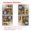 Adjustable Water Pressure Regulator Valve Water Pressure Reducer with Gauge