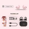Pink Wireless Earbuds with Earhooks Bluetooth Earbuds with Ear Hook