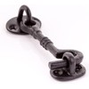Heavy Duty Black Cabin Hook and Eye 100 mm/4 Inch