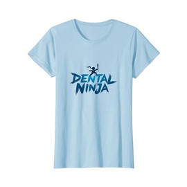 Dental Ninja: Stealthy Oral Care Warrior T-Shirt, Women, Baby Blue