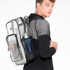 J.CARP Clear Bag Heavy Duty Backpack Durable Transparent See Through