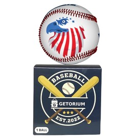 GETORIUM Baseballs Practice Baseballs| Soft 9 inch Practice Training Baseball |Baseball for Kids Teenager Youth Baseball Training Pitching Throwing Balls (Baseball USA Model I (1 Ball))