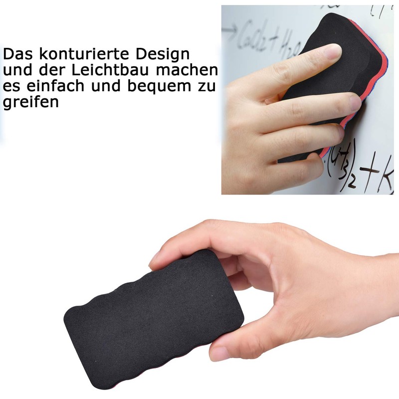 Set of 6 Whiteboard Sponge, Magnetic and Hand Washable Whiteboard