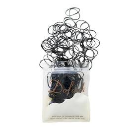 Dofash 2 x 75 mm Polybands Hair Elastic Hair Bands Rubber Bands for Hair Elastic Hair Bands Hair Rubber Bands for Women Hair 200 Pieces (Black)