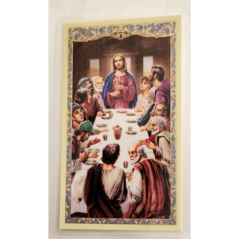 Meal Prayers - The Last Supper - Laminated Holy Card