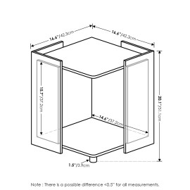 Furinno Peli Litter Box Enclosure in Solid White