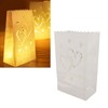 20pcs Tea Light Candle Bag Flame Retardant Reusable Heart Shape