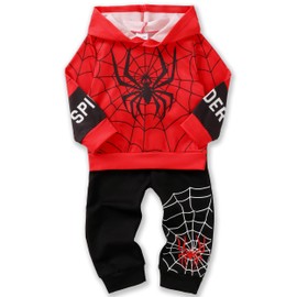 2T 3T Boys Clothes Fall Winter Toddler Hoodie Red Spider Sweatsuit Boy 2 3 Year Old Boy Clothes Size 2T 3T Boys Outfits Toddler Boy Clothes 2T-3T