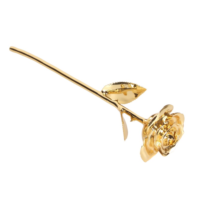 24K Gold Plated Rose Clear Texture Romantic Exquisite Long Lasting