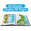 Presentation Book 40 Clear Pockets Sleeves Protectors Art Portfolio Clear