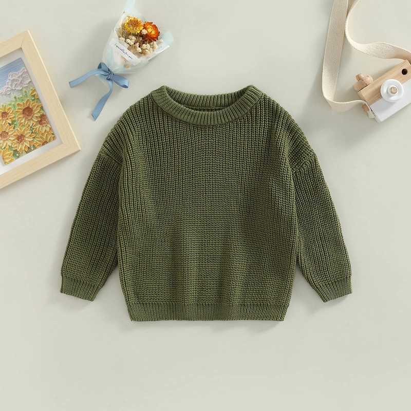 Achlibe ·Baby Girl Boy Fall Winter Knit Sweater Infant Crewneck
