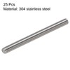 sourcing map 25Pcs M4 x 50mm Fully Threaded Rod 304