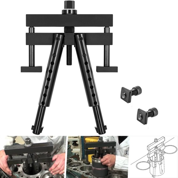 Universal Cylinder Liner Puller Heavy Duty Diesel Engine Cylinder Liner Puller Perfectly Fits for Mack Cummins CAT on Wet Liner from 3-7/8” to 6-1/4” Bore, Replace for OEM PT-6400-C M50010-B 3376015