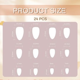 Shimmerz 24 Stück Rote Französische Spitzen, Aufkleber Nägel Kurze Mandelnförmige Kunfnägel, mit Glitzer Erdbeere Blumenmuster Glanzvoll