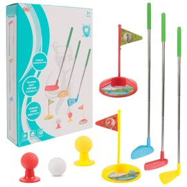JWTRSVTY Children's Golf Club Set, Mini Golf Children 3-8 Years, Children's Mini Golf with Balls and Retractable Golf Clubs, Golf Toy for Toddlers, Children's Toy for Outdoor and Indoor Use