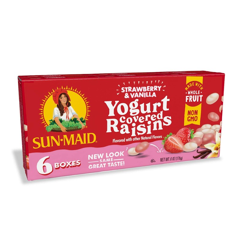 Sun-Maid Strawberry & Vanilla Yogurt Coated Raisins - (6 Pack)